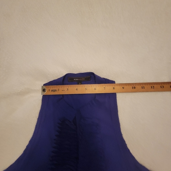 BCBG Sexy Small Tank Top Purple Flare Racerback with Pockets - Picture 9 of 16